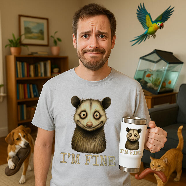 MagiQozy logo – weirdcore brand for unhinged shirts, funny animal tees, sarcastic gifts, and weird stuff for emotionally tired people.