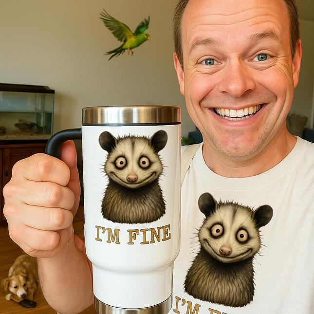 MagiQozy logo – weirdcore brand for unhinged shirts, funny animal tees, sarcastic gifts, and weird stuff for emotionally tired people.
